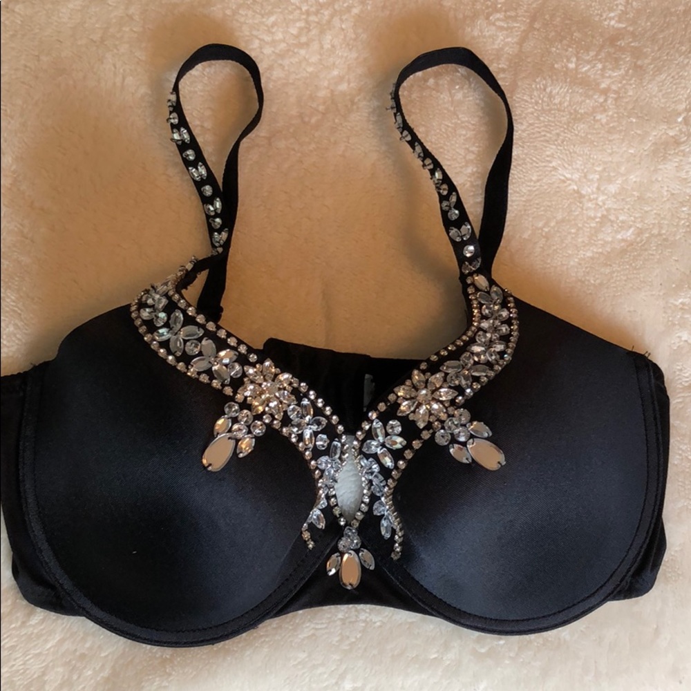 Jeweled black bra